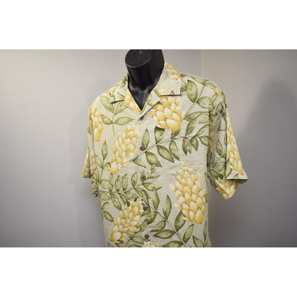 Tommy Bahama Floral Hawaiian Shirt 100% Silk Short Sleeve Mens Size Medium - Picture 3 of 8